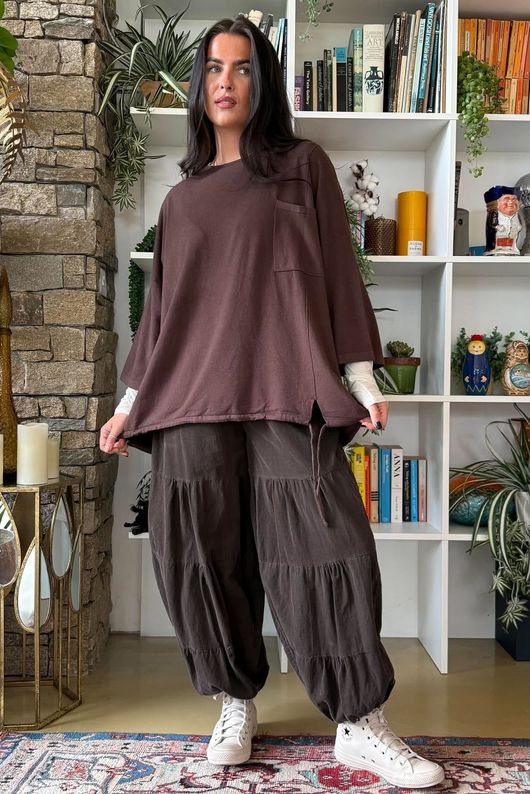 Sander Pull Tie Fine Knit Chocolate
